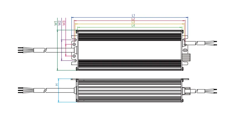 F1-H Series isolated grow light LED driver wiring diagram