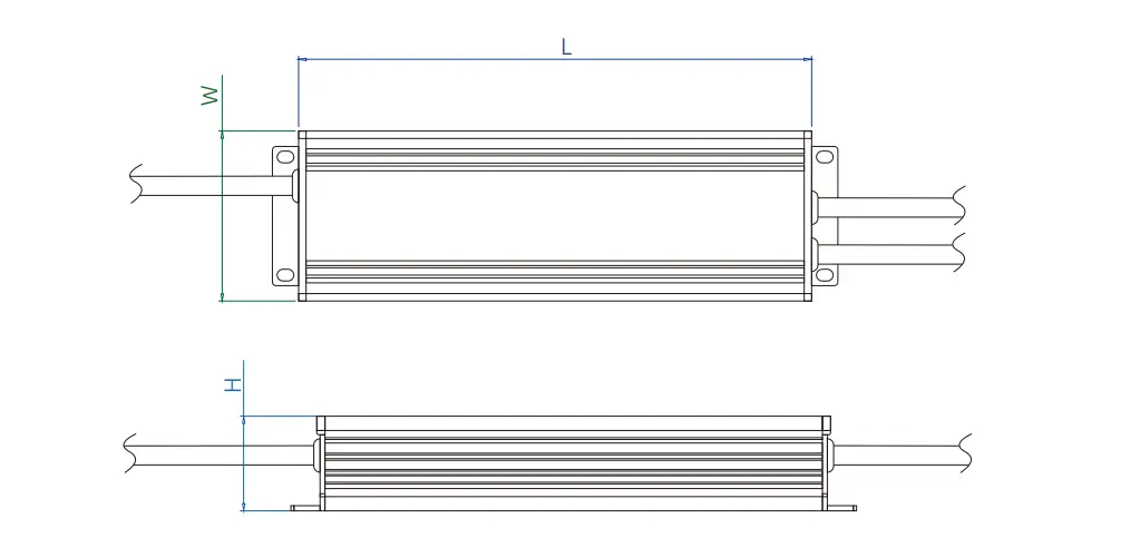L3 high-power isolated LED sign power supply mechanical dimension drawing