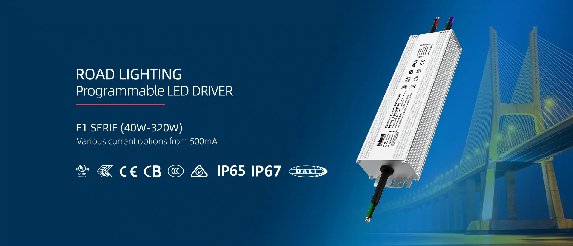 FAHOLD - Multi-specification LED driver for road lighting