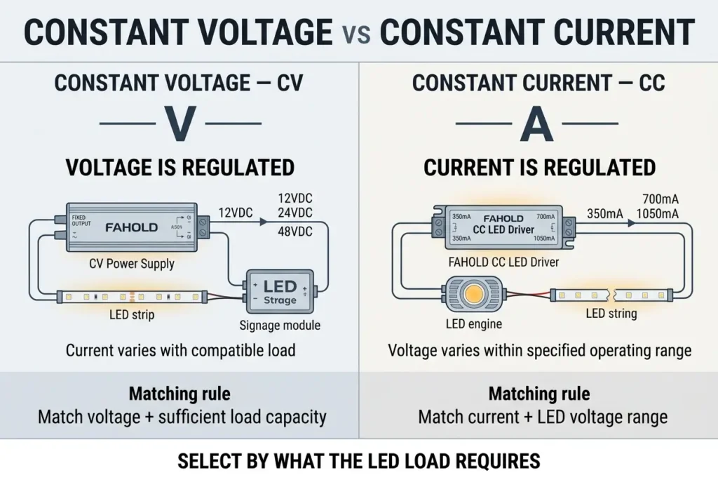 Constant voltage vs constant current LED power supply quick comparison