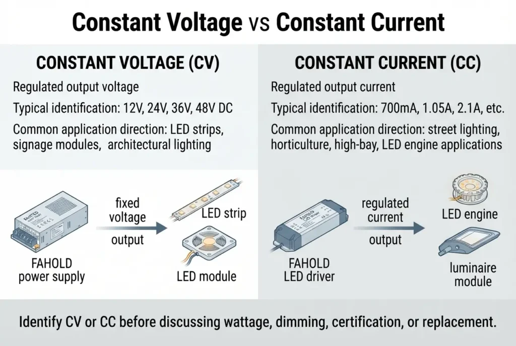 Constant voltage vs constant current LED power products comparison