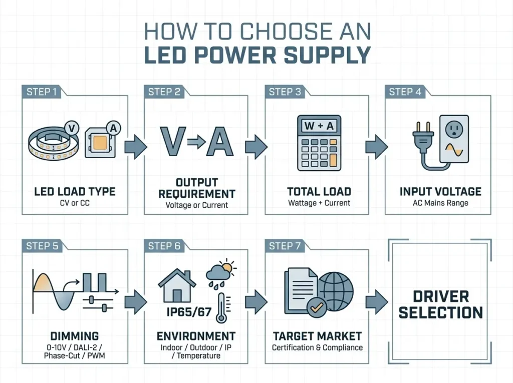 How to choose an LED power supply step by step