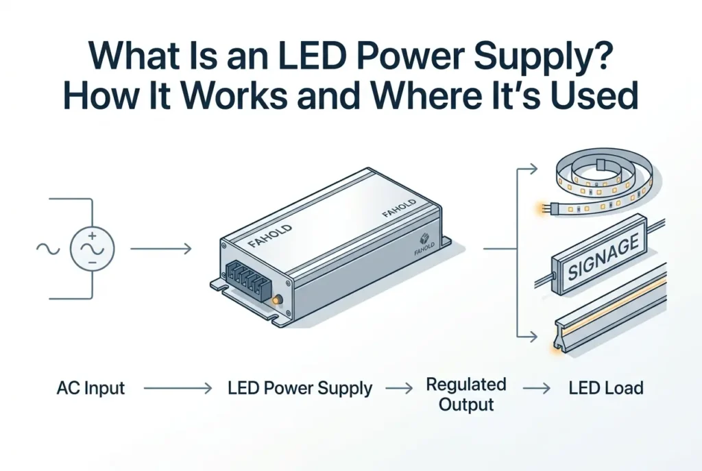 What is an LED power supply and how it works in LED lighting systems