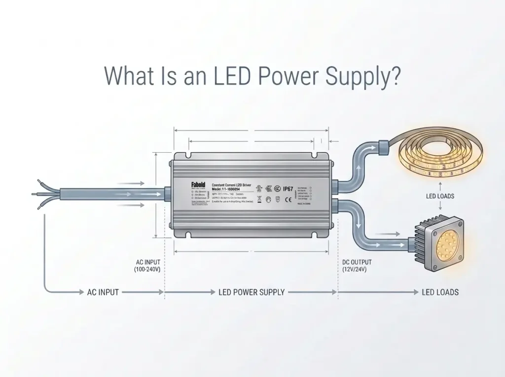 What is an LED power supply and how it powers LED lighting systems
